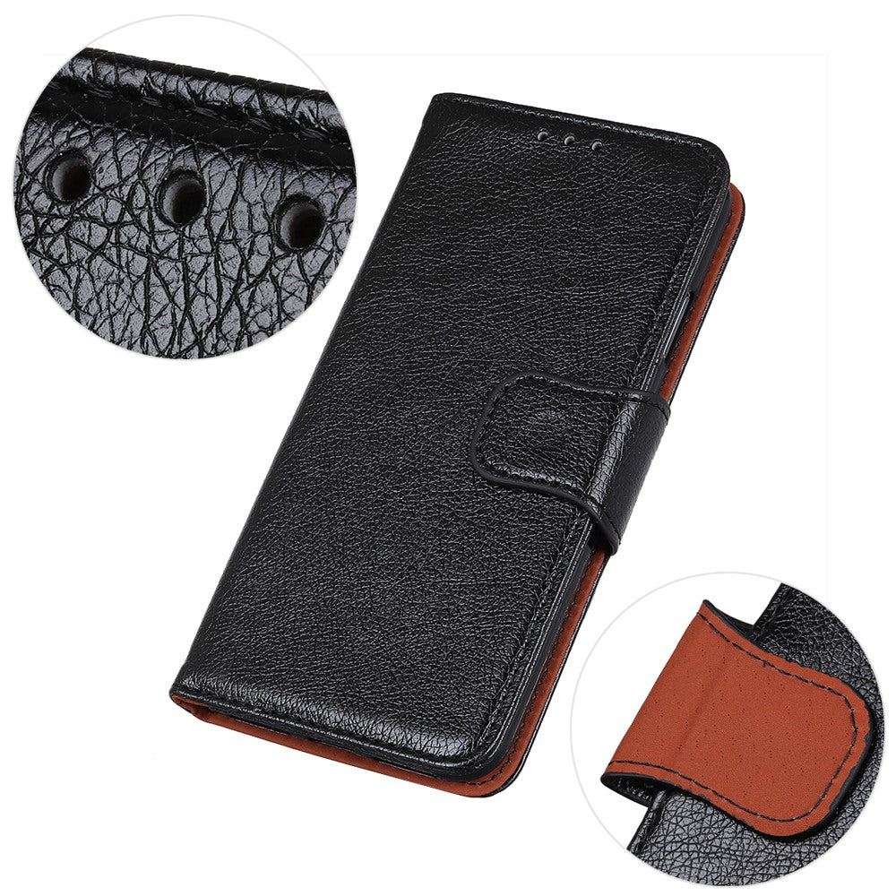 For Nokia C12 4G / C12 Plus / C12 Pro Stand Split Leather Phone Case Nappa Texture Wallet Cover