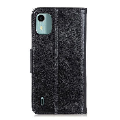 For Nokia C12 4G / C12 Plus / C12 Pro Stand Split Leather Phone Case Nappa Texture Wallet Cover
