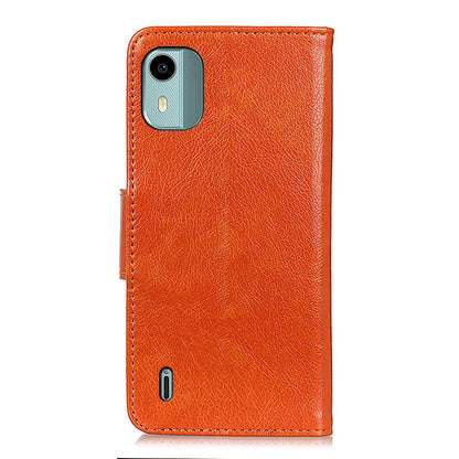 For Nokia C12 4G / C12 Plus / C12 Pro Stand Split Leather Phone Case Nappa Texture Wallet Cover