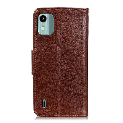 For Nokia C12 4G / C12 Plus / C12 Pro Stand Split Leather Phone Case Nappa Texture Wallet Cover