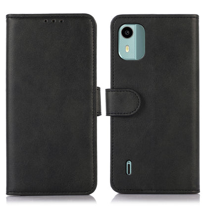 PU Leather Phone Case for Nokia C12 4G / C12 Plus / C12 Pro , Cowhide Texture Phone Cover with Stand Wallet