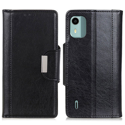Phone Wallet Case for Nokia C12 4G / C12 Plus / C12 Pro , PU Leather Cowhide Texture Stand Cover