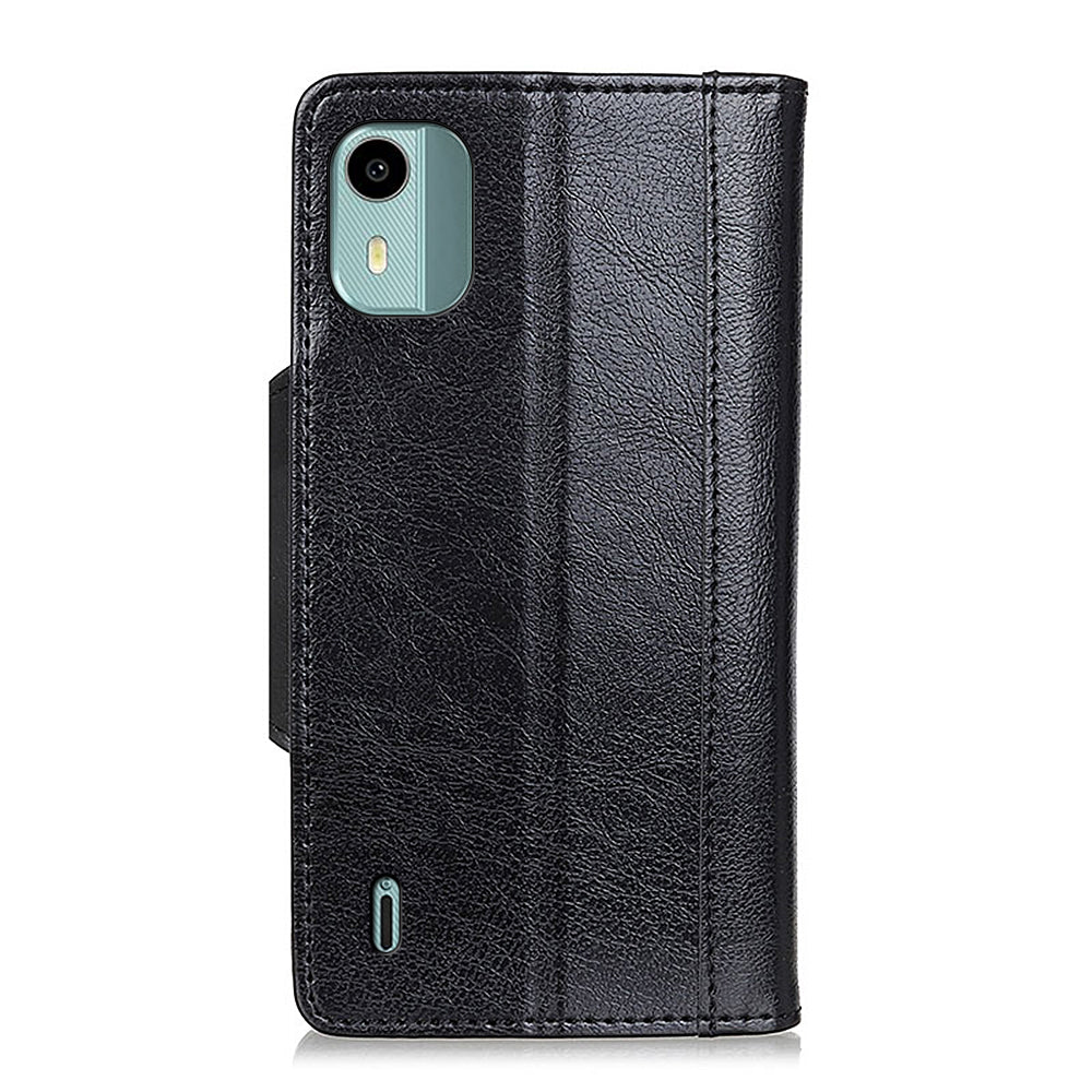 Phone Wallet Case for Nokia C12 4G / C12 Plus / C12 Pro , PU Leather Cowhide Texture Stand Cover
