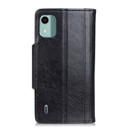Phone Wallet Case for Nokia C12 4G / C12 Plus / C12 Pro , PU Leather Cowhide Texture Stand Cover