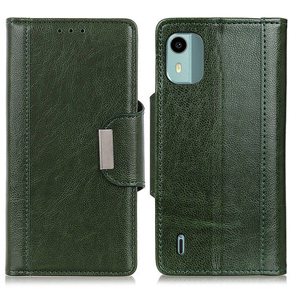 Phone Wallet Case for Nokia C12 4G / C12 Plus / C12 Pro , PU Leather Cowhide Texture Stand Cover