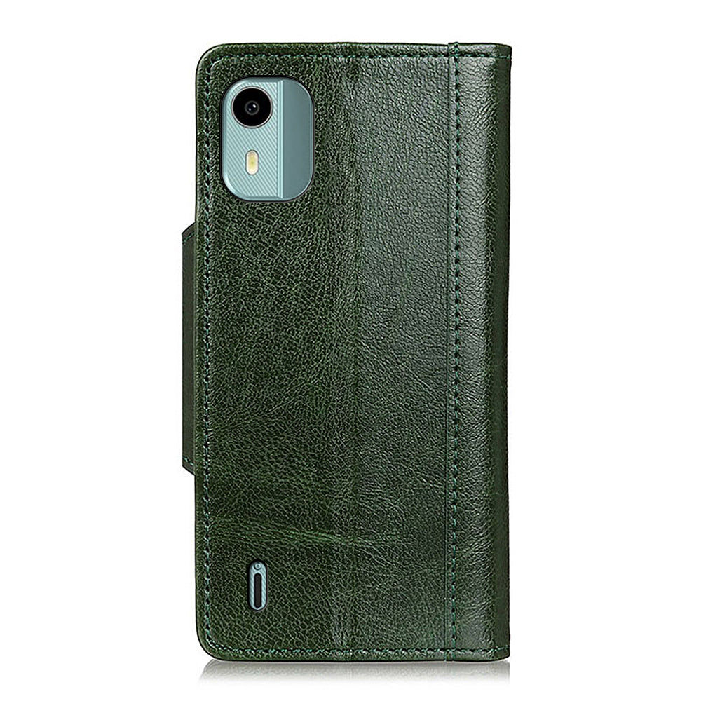 Phone Wallet Case for Nokia C12 4G / C12 Plus / C12 Pro , PU Leather Cowhide Texture Stand Cover