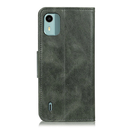 For Nokia C12 4G / C12 Plus / C12 Pro Cell Phone Wallet Case Crazy Horse Texture Leather Cover with Stand