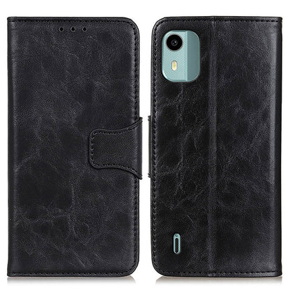 Stand Wallet Phone Case for Nokia C12 4G / C12 Plus / C12 Pro , Split Leather+TPU Crazy Horse Texture Cover