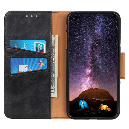 Stand Wallet Phone Case for Nokia C12 4G / C12 Plus / C12 Pro , Split Leather+TPU Crazy Horse Texture Cover