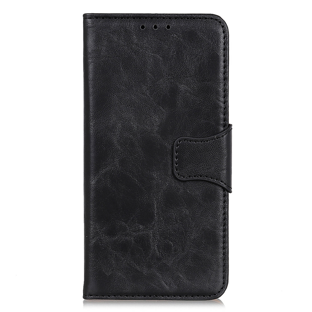 Stand Wallet Phone Case for Nokia C12 4G / C12 Plus / C12 Pro , Split Leather+TPU Crazy Horse Texture Cover