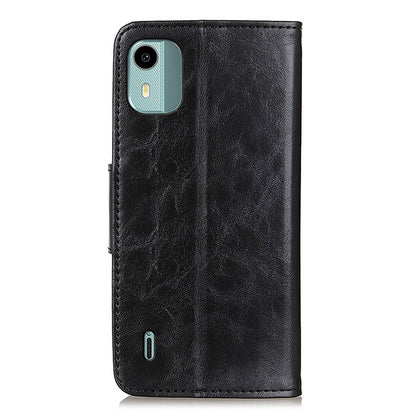 Stand Wallet Phone Case for Nokia C12 4G / C12 Plus / C12 Pro , Split Leather+TPU Crazy Horse Texture Cover