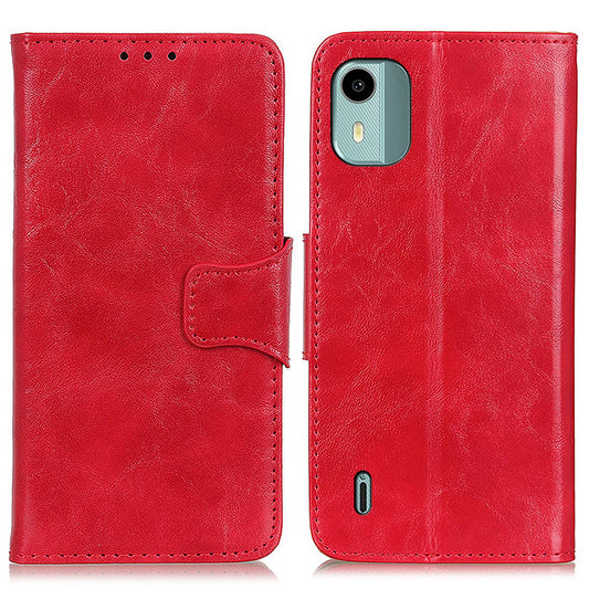 Stand Wallet Phone Case for Nokia C12 4G / C12 Plus / C12 Pro , Split Leather+TPU Crazy Horse Texture Cover