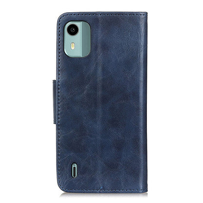 Stand Wallet Phone Case for Nokia C12 4G / C12 Plus / C12 Pro , Split Leather+TPU Crazy Horse Texture Cover