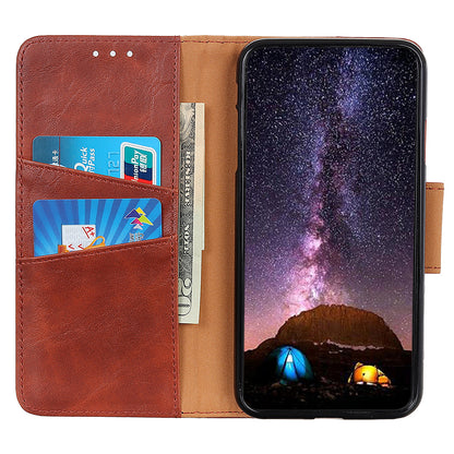 Stand Wallet Phone Case for Nokia C12 4G / C12 Plus / C12 Pro , Split Leather+TPU Crazy Horse Texture Cover