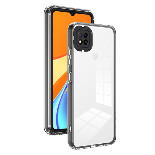 For Xiaomi Redmi 9C / 9C NFC / 10A 3-in-1 Transparent Back Cover TPU + PC Shockproof Phone Case