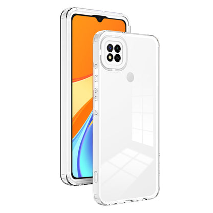 For Xiaomi Redmi 9C / 9C NFC / 10A 3-in-1 Transparent Back Cover TPU + PC Shockproof Phone Case