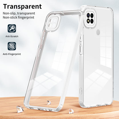 For Xiaomi Redmi 9C / 9C NFC / 10A 3-in-1 Transparent Back Cover TPU + PC Shockproof Phone Case