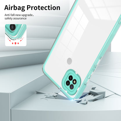 For Xiaomi Redmi 9C / 9C NFC / 10A 3-in-1 Transparent Back Cover TPU + PC Shockproof Phone Case