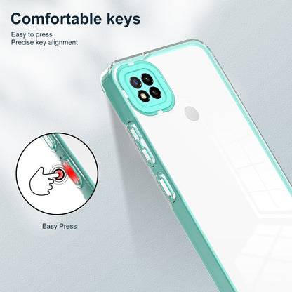 For Xiaomi Redmi 9C / 9C NFC / 10A 3-in-1 Transparent Back Cover TPU + PC Shockproof Phone Case