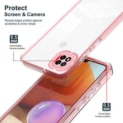 For Xiaomi Redmi 9C / 9C NFC / 10A 3-in-1 Transparent Back Cover TPU + PC Shockproof Phone Case