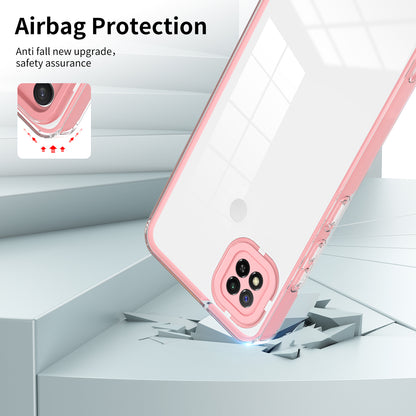 For Xiaomi Redmi 9C / 9C NFC / 10A 3-in-1 Transparent Back Cover TPU + PC Shockproof Phone Case