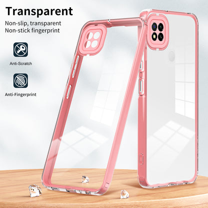 For Xiaomi Redmi 9C / 9C NFC / 10A 3-in-1 Transparent Back Cover TPU + PC Shockproof Phone Case