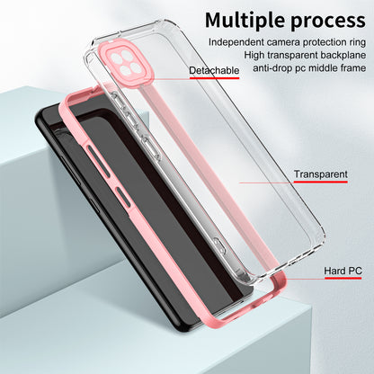 For Xiaomi Redmi 9C / 9C NFC / 10A 3-in-1 Transparent Back Cover TPU + PC Shockproof Phone Case