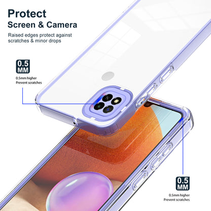 For Xiaomi Redmi 9C / 9C NFC / 10A 3-in-1 Transparent Back Cover TPU + PC Shockproof Phone Case