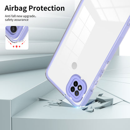 For Xiaomi Redmi 9C / 9C NFC / 10A 3-in-1 Transparent Back Cover TPU + PC Shockproof Phone Case