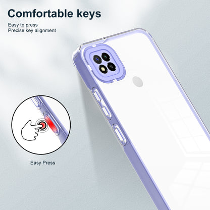 For Xiaomi Redmi 9C / 9C NFC / 10A 3-in-1 Transparent Back Cover TPU + PC Shockproof Phone Case