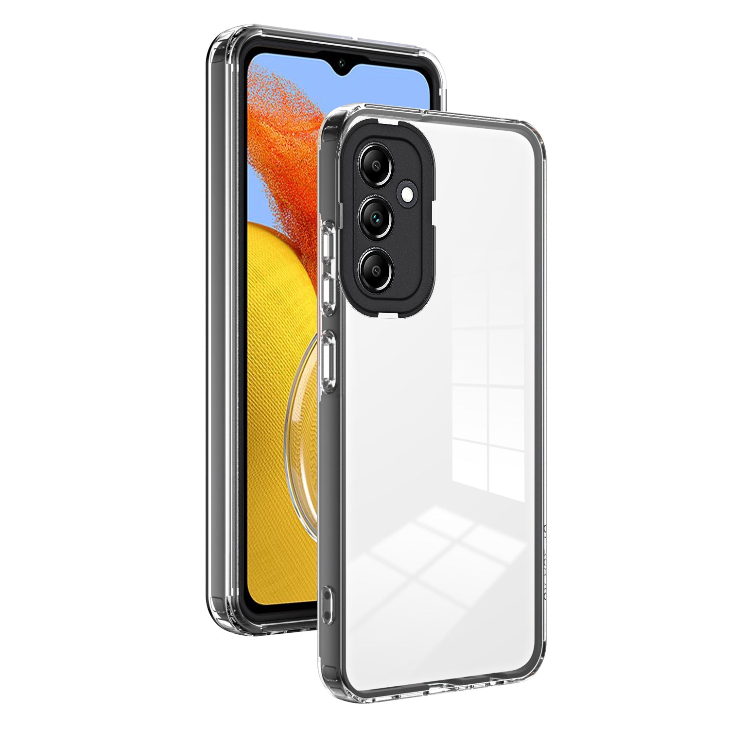 For Samsung Galaxy M14 5G Clear Back Cover TPU + PC Camera Protection Anti-drop Phone Case