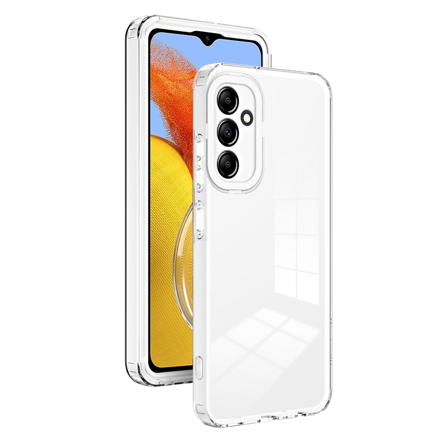 For Samsung Galaxy M14 5G Clear Back Cover TPU + PC Camera Protection Anti-drop Phone Case