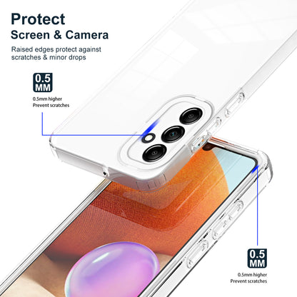 For Samsung Galaxy M14 5G Clear Back Cover TPU + PC Camera Protection Anti-drop Phone Case