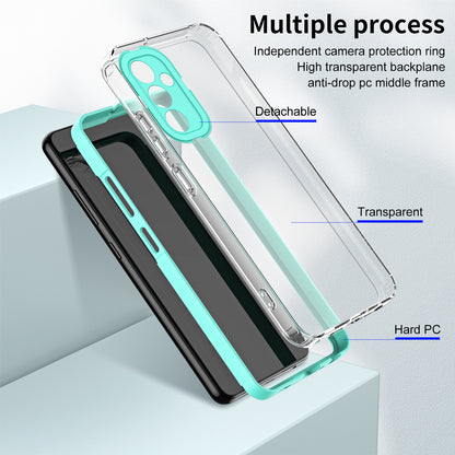 For Samsung Galaxy M14 5G Clear Back Cover TPU + PC Camera Protection Anti-drop Phone Case