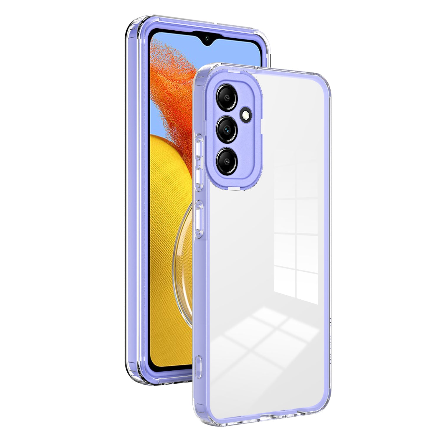 For Samsung Galaxy M14 5G Clear Back Cover TPU + PC Camera Protection Anti-drop Phone Case