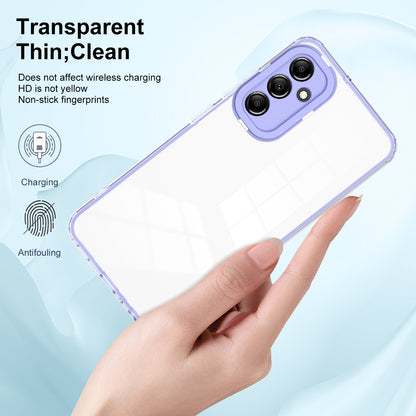 For Samsung Galaxy M14 5G Clear Back Cover TPU + PC Camera Protection Anti-drop Phone Case