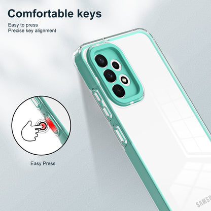 For Samsung Galaxy A72 4G / 5G Case TPU PC Phone Shell 3-in-1 Clear Phone Cover with PC Camera Frame