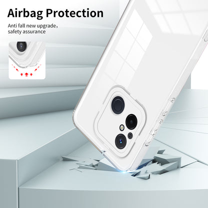 TPU PC Phone Case for Xiaomi Redmi 12C 4G Anti-Drop 3-in-1 Clear Cover with PC Camera Frame