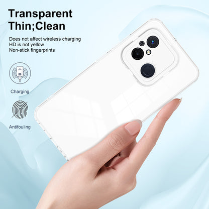 TPU PC Phone Case for Xiaomi Redmi 12C 4G Anti-Drop 3-in-1 Clear Cover with PC Camera Frame