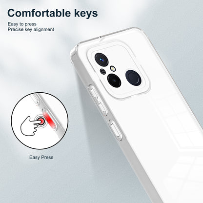 TPU PC Phone Case for Xiaomi Redmi 12C 4G Anti-Drop 3-in-1 Clear Cover with PC Camera Frame