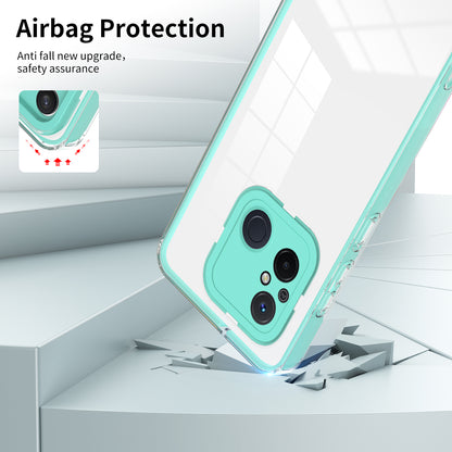 TPU PC Phone Case for Xiaomi Redmi 12C 4G Anti-Drop 3-in-1 Clear Cover with PC Camera Frame