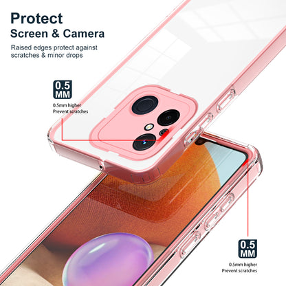 TPU PC Phone Case for Xiaomi Redmi 12C 4G Anti-Drop 3-in-1 Clear Cover with PC Camera Frame