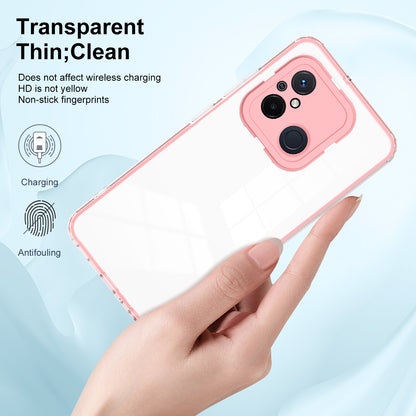 TPU PC Phone Case for Xiaomi Redmi 12C 4G Anti-Drop 3-in-1 Clear Cover with PC Camera Frame