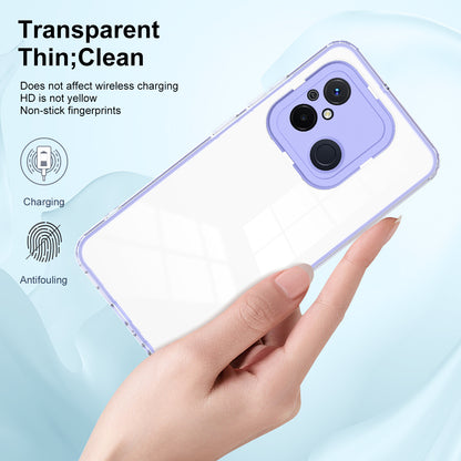 TPU PC Phone Case for Xiaomi Redmi 12C 4G Anti-Drop 3-in-1 Clear Cover with PC Camera Frame