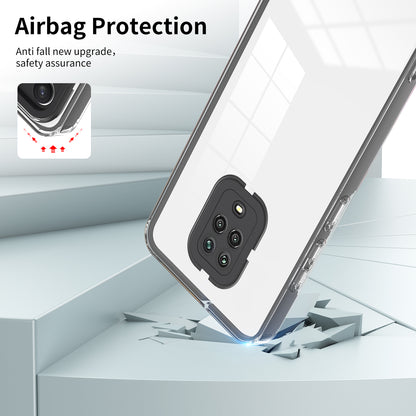 For Xiaomi Redmi Note 9S 4G / Note 9 Pro 4G Case 3-in-1 TPU PC Phone Cover with PC Camera Frame