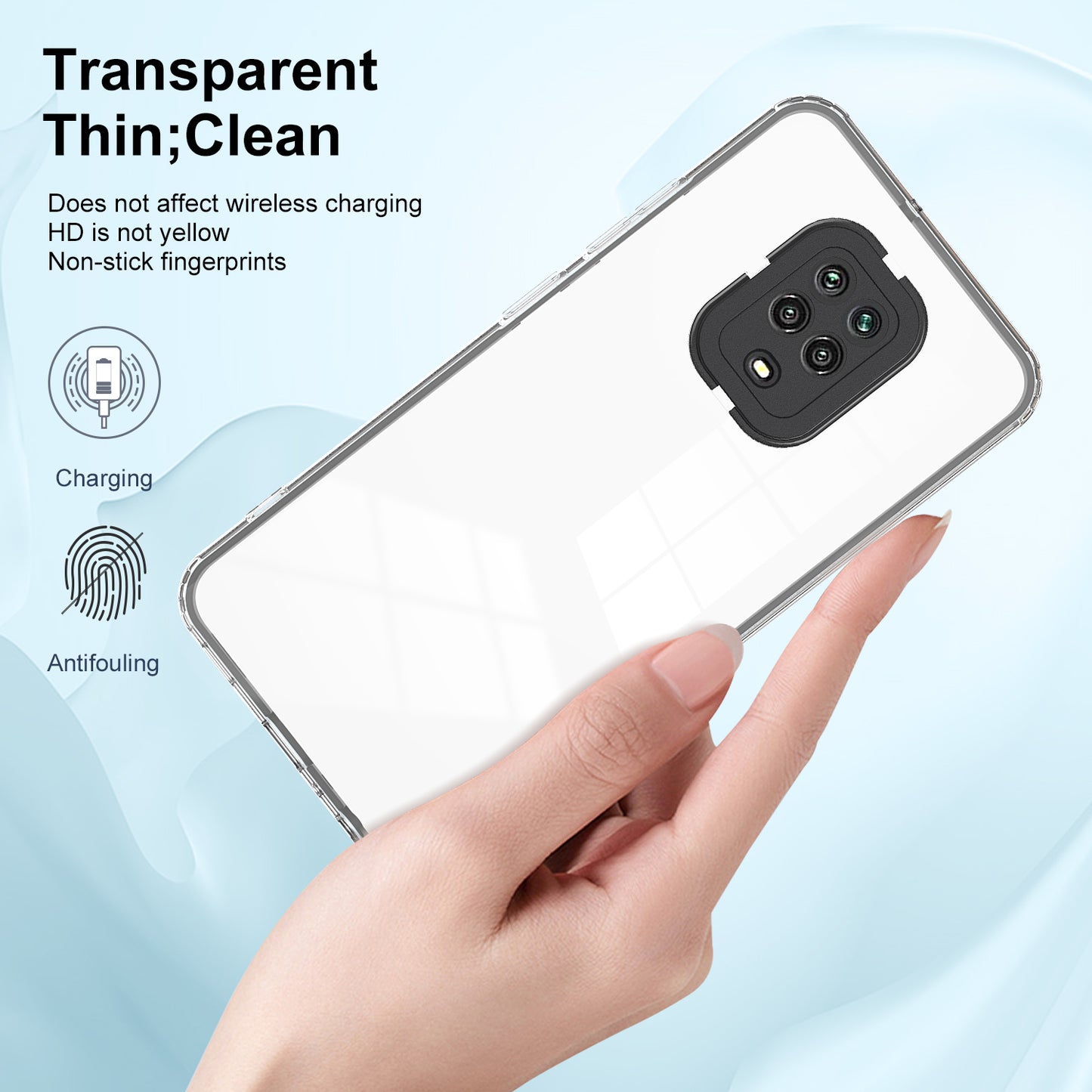 For Xiaomi Redmi Note 9S 4G / Note 9 Pro 4G Case 3-in-1 TPU PC Phone Cover with PC Camera Frame