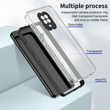 For Xiaomi Redmi Note 9S 4G / Note 9 Pro 4G Case 3-in-1 TPU PC Phone Cover with PC Camera Frame
