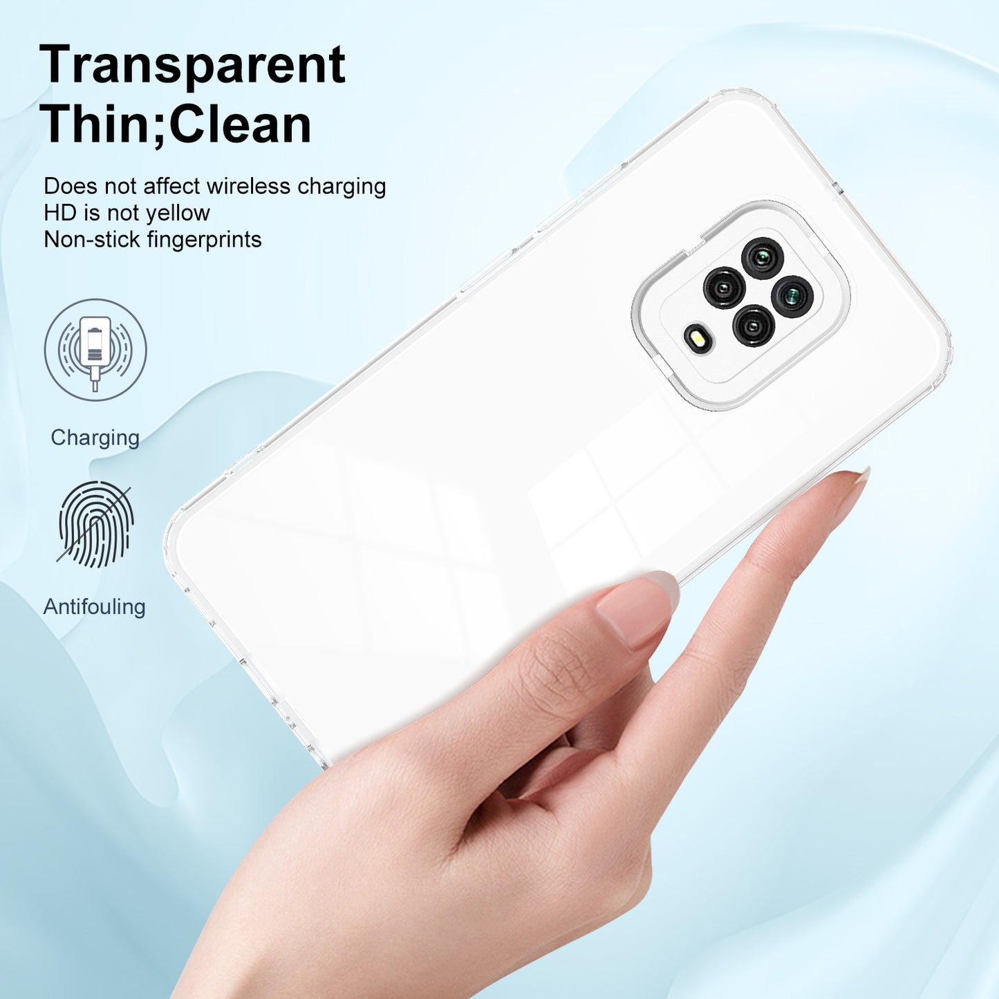 For Xiaomi Redmi Note 9S 4G / Note 9 Pro 4G Case 3-in-1 TPU PC Phone Cover with PC Camera Frame