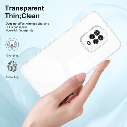 For Xiaomi Redmi Note 9S 4G / Note 9 Pro 4G Case 3-in-1 TPU PC Phone Cover with PC Camera Frame