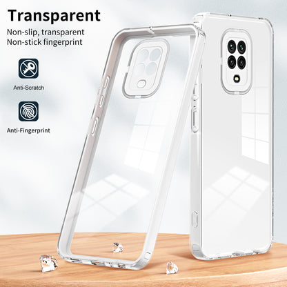 For Xiaomi Redmi Note 9S 4G / Note 9 Pro 4G Case 3-in-1 TPU PC Phone Cover with PC Camera Frame